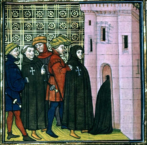 Fourteenth century image of the arrest of the Templars in 1309